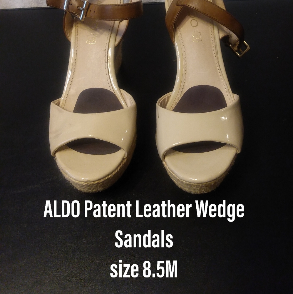 ALDO Patent Leather Wedge size 8.5M